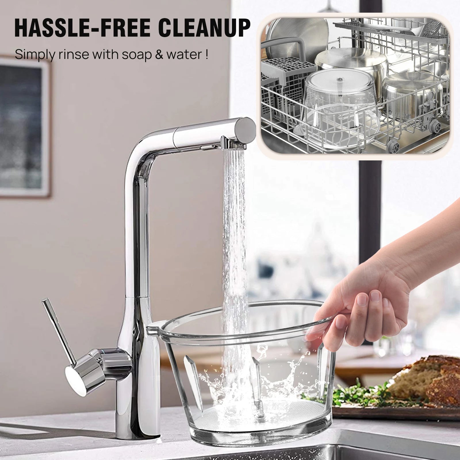DayPlus 1000W Electric Meat Grinders Fully automatic Food Crusher Stainless Steel Multifunctional Vegetable Chopper Kitchen Tool