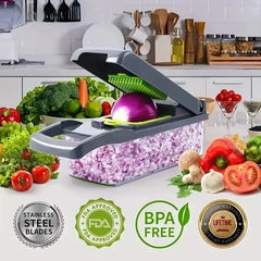 16 in 1 Multifunctional Kitchen Vegetable Slicer,Egg Liquid Separator,for Cutting Vegetables, Shredded Potatoes,dice,and Slicing