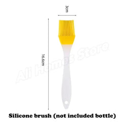 2IN1 Replacement for Oil Take Dispenser Mister Plastics Bottle with 2pcs Brush Spray Pour Cooking Spritzer BBQ Oil Spray Bottle