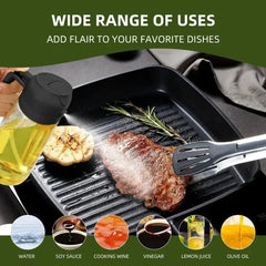 2IN1 Replacement for Oil Take Dispenser Mister Plastics Bottle with 2pcs Brush Spray Pour Cooking Spritzer BBQ Oil Spray Bottle