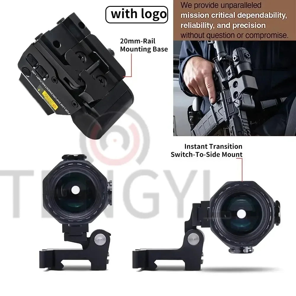 Holographic Collimator 558 Red Dot Sight G43/G33/G45 3X 5X Magnifier Airsoft Hunting Gear w/ 20mm Rail Mounts & QD Lever