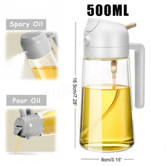 2IN1 Replacement for Oil Take Dispenser Mister Plastics Bottle with 2pcs Brush Spray Pour Cooking Spritzer BBQ Oil Spray Bottle