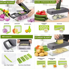 16 in 1 Multifunctional Kitchen Vegetable Slicer,Egg Liquid Separator,for Cutting Vegetables, Shredded Potatoes,dice,and Slicing